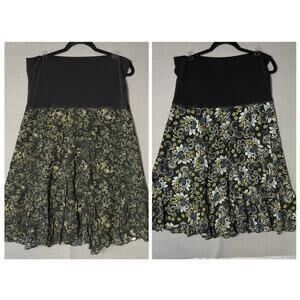Vintage CAbi Womens Midi Skirt Large Reversible Floral Whismygoth BOHO